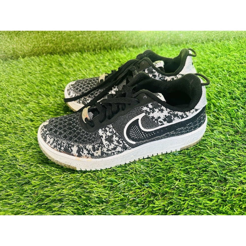 Nike Air Force 1 Crater Flyknit Next Nature Black White DM0590-001 Mens 10